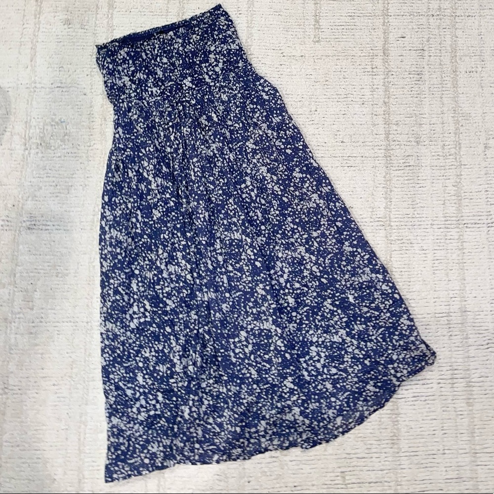 Moda International Strapless Baby Doll Maxi Dress Size Small 100% Cotton Lined